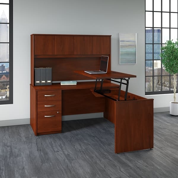 Shop Series C Elite 60w Sit To Stand L Shaped Desk Office Suite In