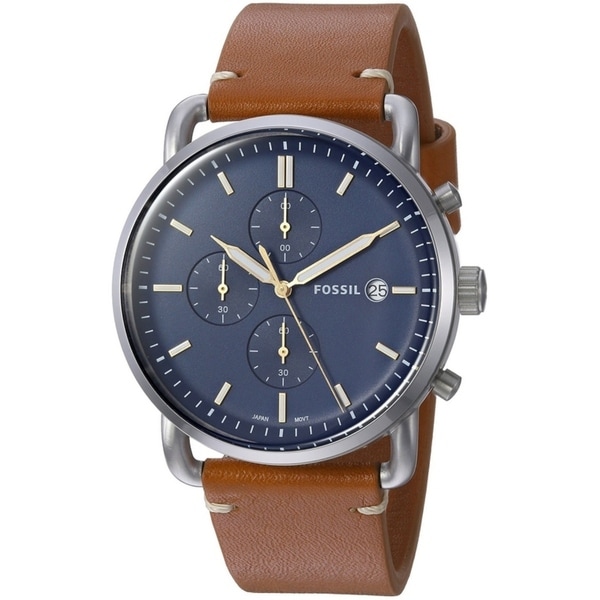 mens light brown leather watch