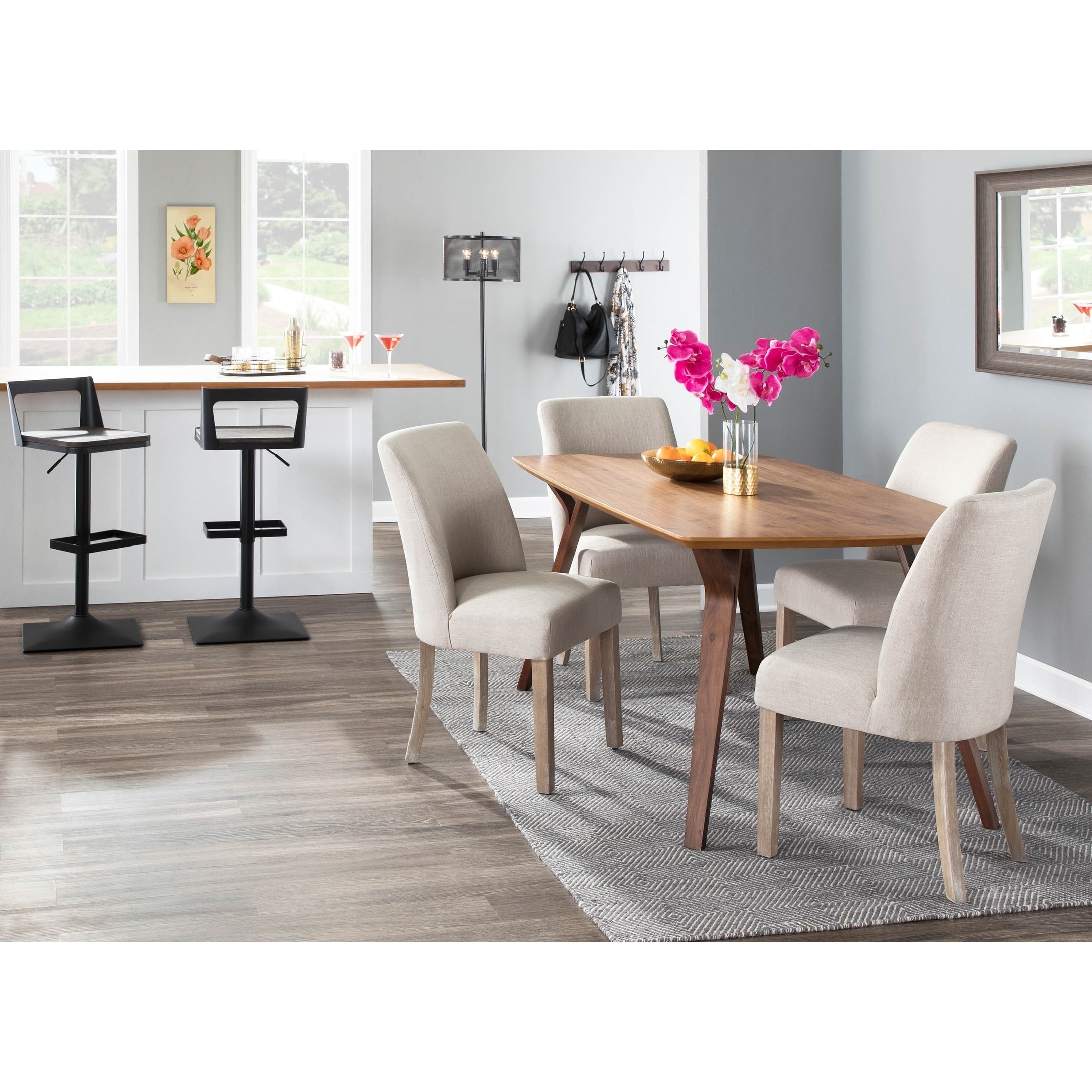 The Gray Barn Spelling Stream Farmhouse Upholstered Dining Chair With White Washed Wood Set Of 2 N A On Sale Overstock 25661081 Grey