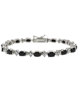 Glitzy Rocks Sterling Silver Shire Diamond Tennis Bracelet Glitzy Rocks Sterling Silver Shire Diamond Tennis Bracelet