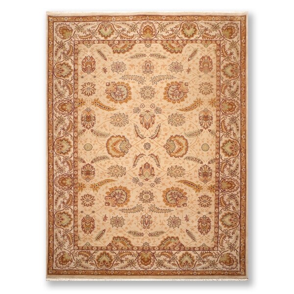 Hand Knotted 200 KPSI Agra Wool Persian Oriental Area Rug (9'2"x11'10") - 9'2" x 11'10"