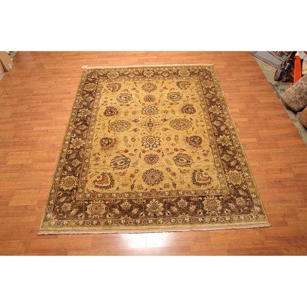 Hand Knotted Tea wash Vegetable Dyes Wool Persian Oriental Area Rug (7'10"x9'10") - 7'10" x 9'10"