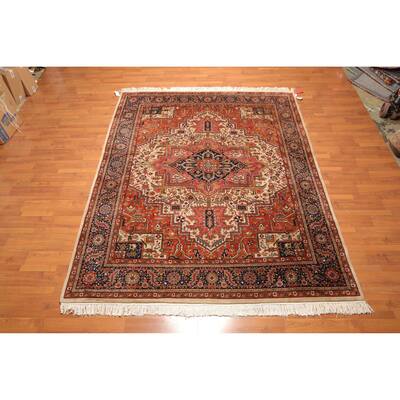 Pande Cameron Heriz Hand Knotted Wool Indo-Persian Area Rug (8'x10') - 8' x 10'
