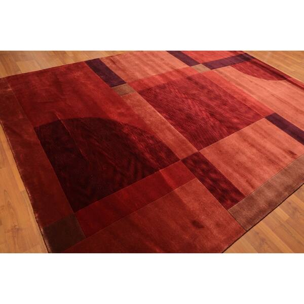 Contemporary Hand Knotted Wool Tibetan Area Rug 8 X10 10 8 X 10 10 On Sale Overstock 25662743