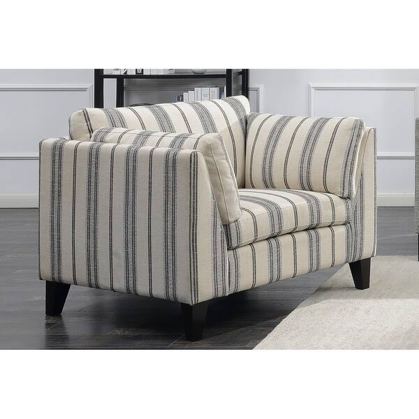 Shop Copper Grove Limu Grey And Cream Striped Fabric Accent Chair On Sale Overstock 25662919