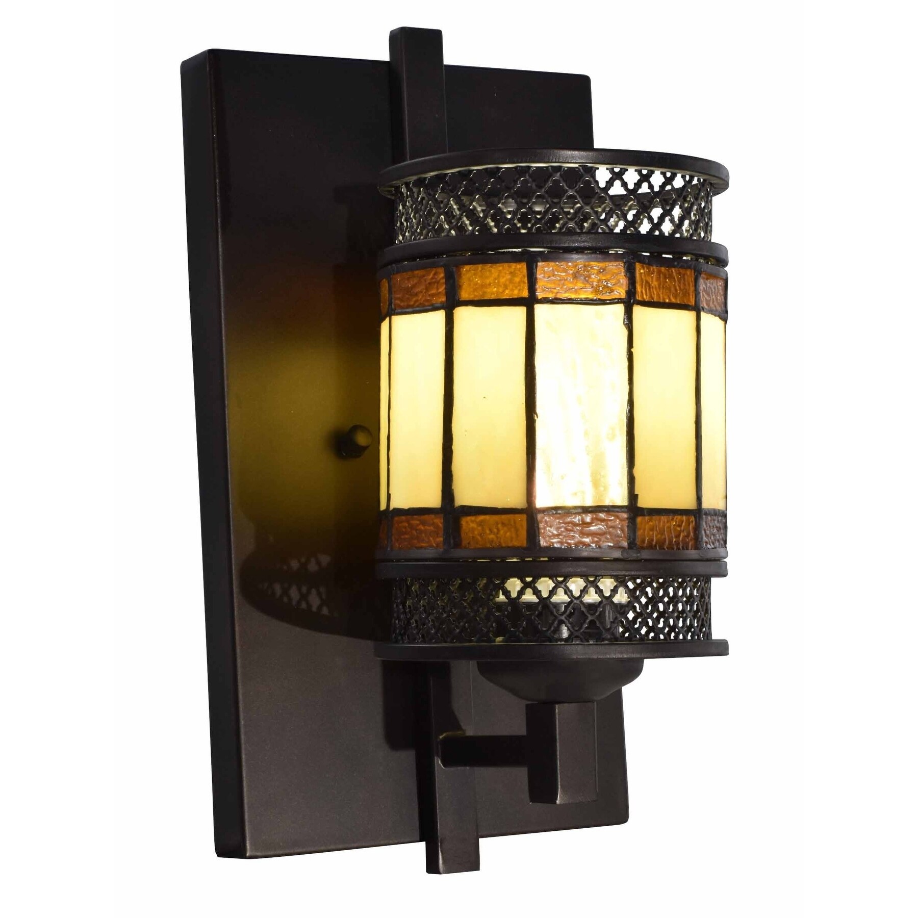 Springdale 7 W Olive Mesh Tiffany Wall Sconce Springdale 7 W Olive Mesh Tiffany Wall Sconce