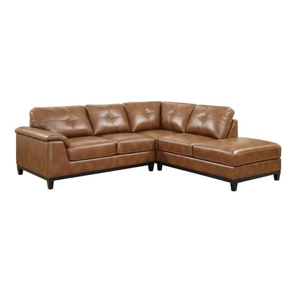 Shop Strick Bolton Ochoco Faux Leather Sectional On Sale