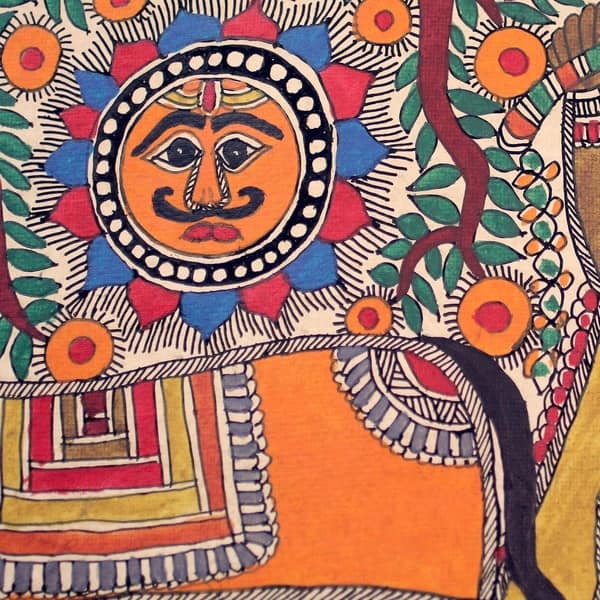 Shop Handmade Krishna With Cows Madhubani Painting India