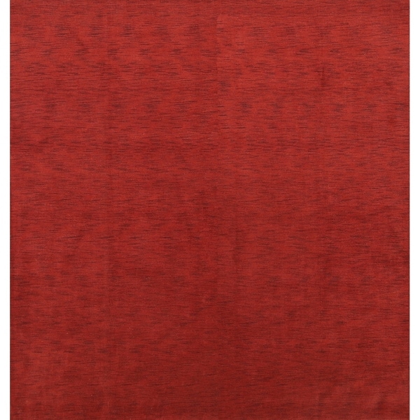 Gabbeh Indian Oriental Area Hand Knotted Wool Solid Rug - 9'11" x 9'8" square