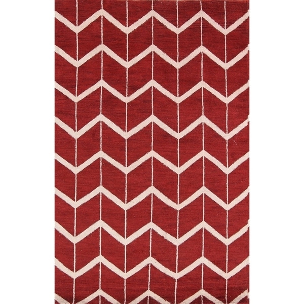 Modern Moroccan Indian Hand Knotted Oriental Area Rug - 8'1" x 5'4"