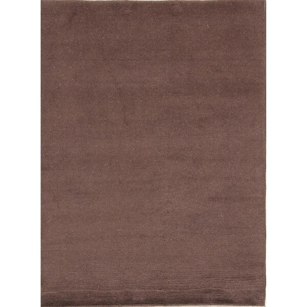 Modern Tibetan Gabbeh Handmade Oriental Solid Area Rug - 7'10" x 5'9"