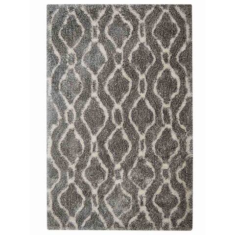 Indian Traditional Hand Made Shagy Oriental Area Rug Grey - 5'0" x 8'0"