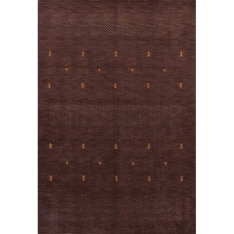 Gabbeh Hand Made Oriental Tradbal Area Rug Solid Wool Carpet - 7' X 10'
