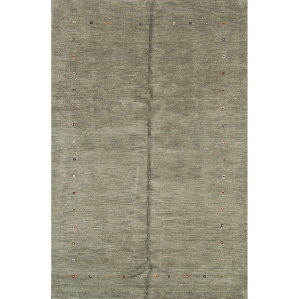 Hand Made Gabbeh Tribal Oriental Wool Area Rug - 9'11" x 6'5"