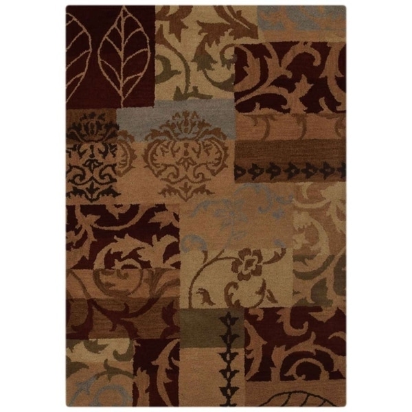 Copper Grove Ringe Indian Traditional Patchwork Hand-tufted Oriental Area Rug - 13'1" x 9'11"