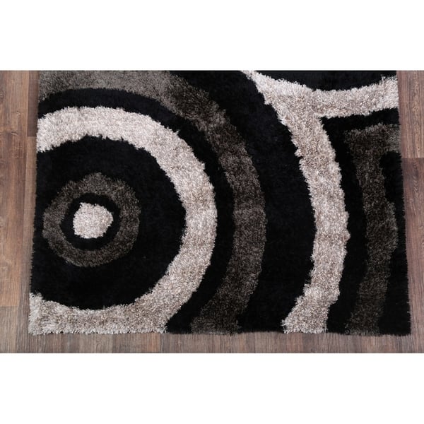 Modern Hand Tufted Shaggy Shag Oriental Area Rug 5 0 X 8 0 Overstock 25671593