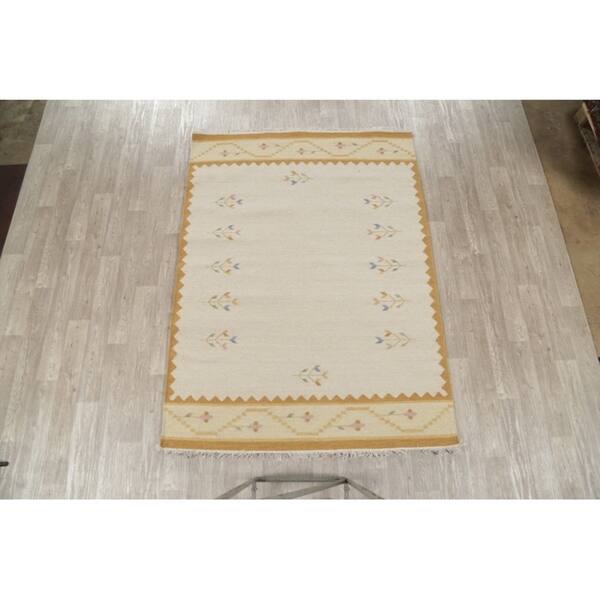 Hand Woven Contemporary Kilim Dhurrie Oriental Fl Area Hand Woven Contemporary Kilim