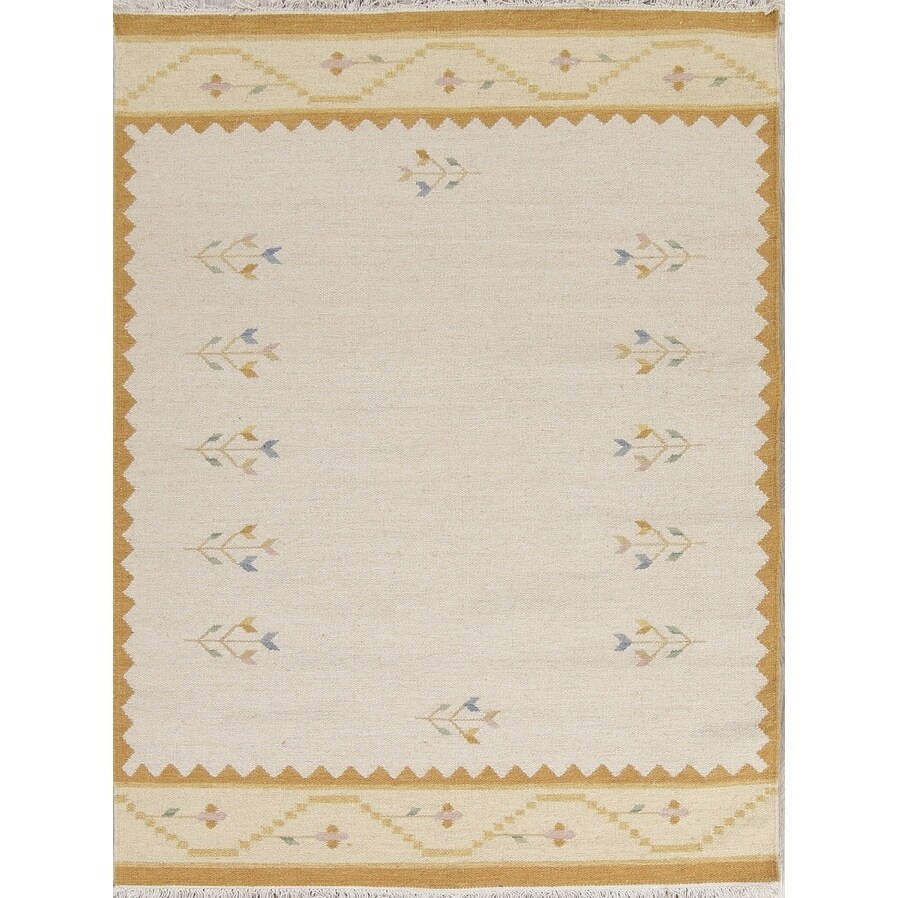 Hand Woven Contemporary Kilim Dhurrie Oriental Fl Area Hand Woven Contemporary Kilim