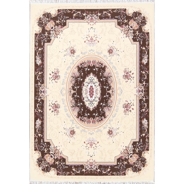 Copper Grove Parnu Soft Plush Floral Tabriz Persian Acrylic Area Rug - 11'7" x 8'1"