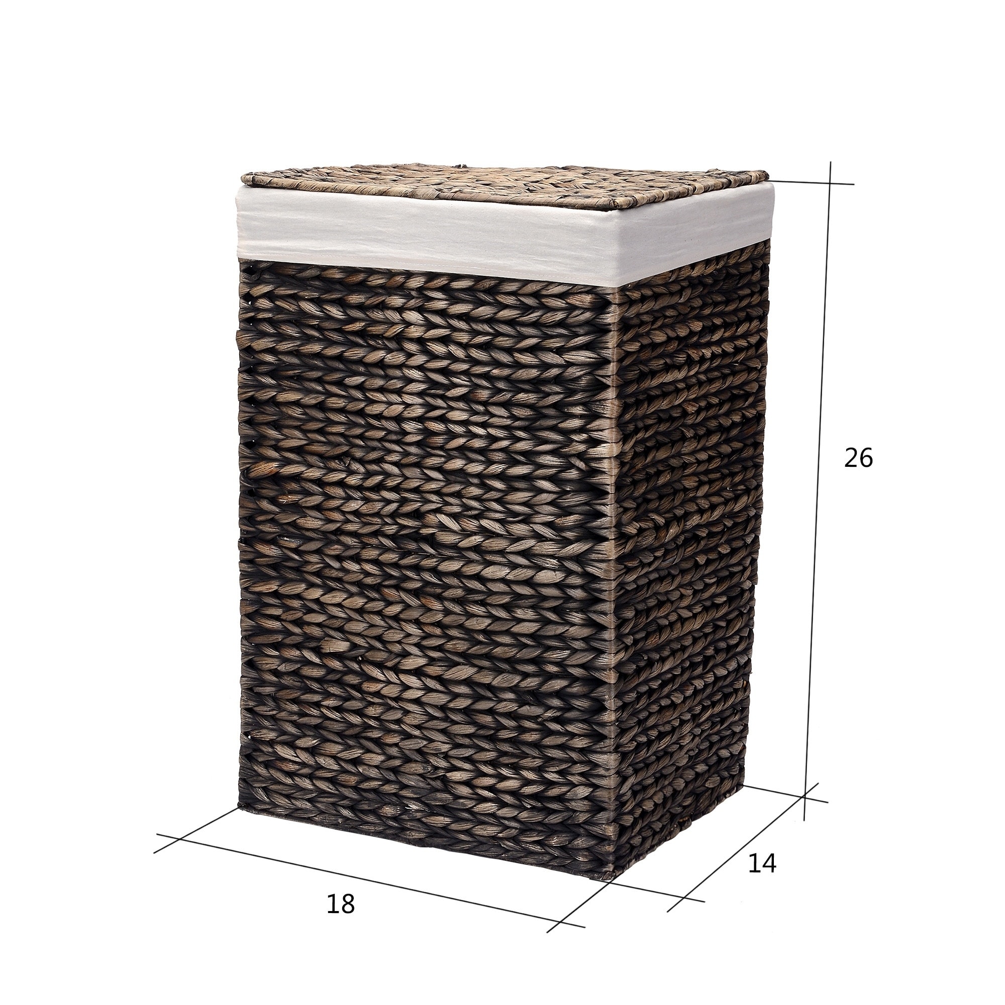 Casafield 10.5 x 10.5 Water Hyacinth Storage Baskets, Collapsible Cube  Organizers, Woven Bins for Bathroom, Bedroom, Laundry, Pantry, Shelves