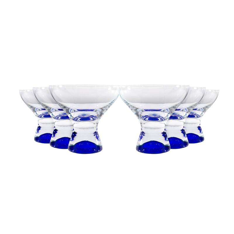 Samba Martini / Dessert Glass 11oz Set/6 Blue