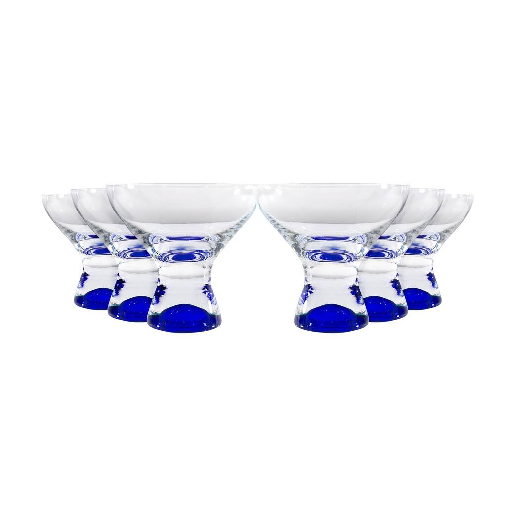 Samba Martini / Dessert Glass 11oz Set/6 Blue