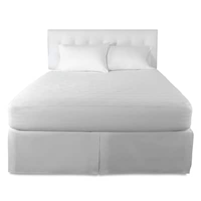 Beautyrest Cotton Mattress Pad, 16" Expand-A-Grip Skirt - White