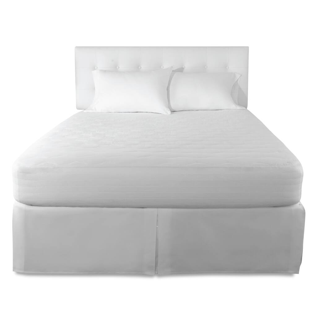 Beautyrest Cotton Mattress Pad, 16" Expand-A-Grip Skirt - White