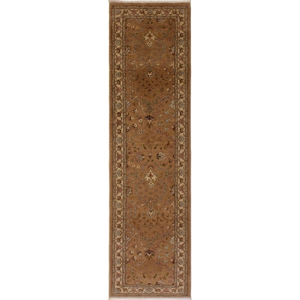 Kashan Istanbul Germaine Gold/Ivory Wool Rug (2'8 x 9'11) - 2 ft. 8 in. x 9 ft. 11 in.