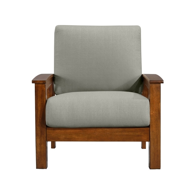 carson carrington fabric mission style arm chair