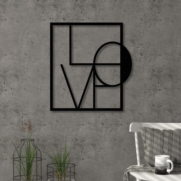 Shop Love Squared Modern Steel Wall Art 17 72 X 19 29 18 X 22 Overstock 25673229