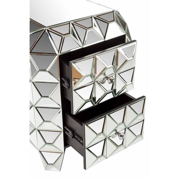 Shop Black Friday Deals On Statements By J Fully Mirrored Nightstand W 2 Drawers 25 Inch Tall Overstock 25673531