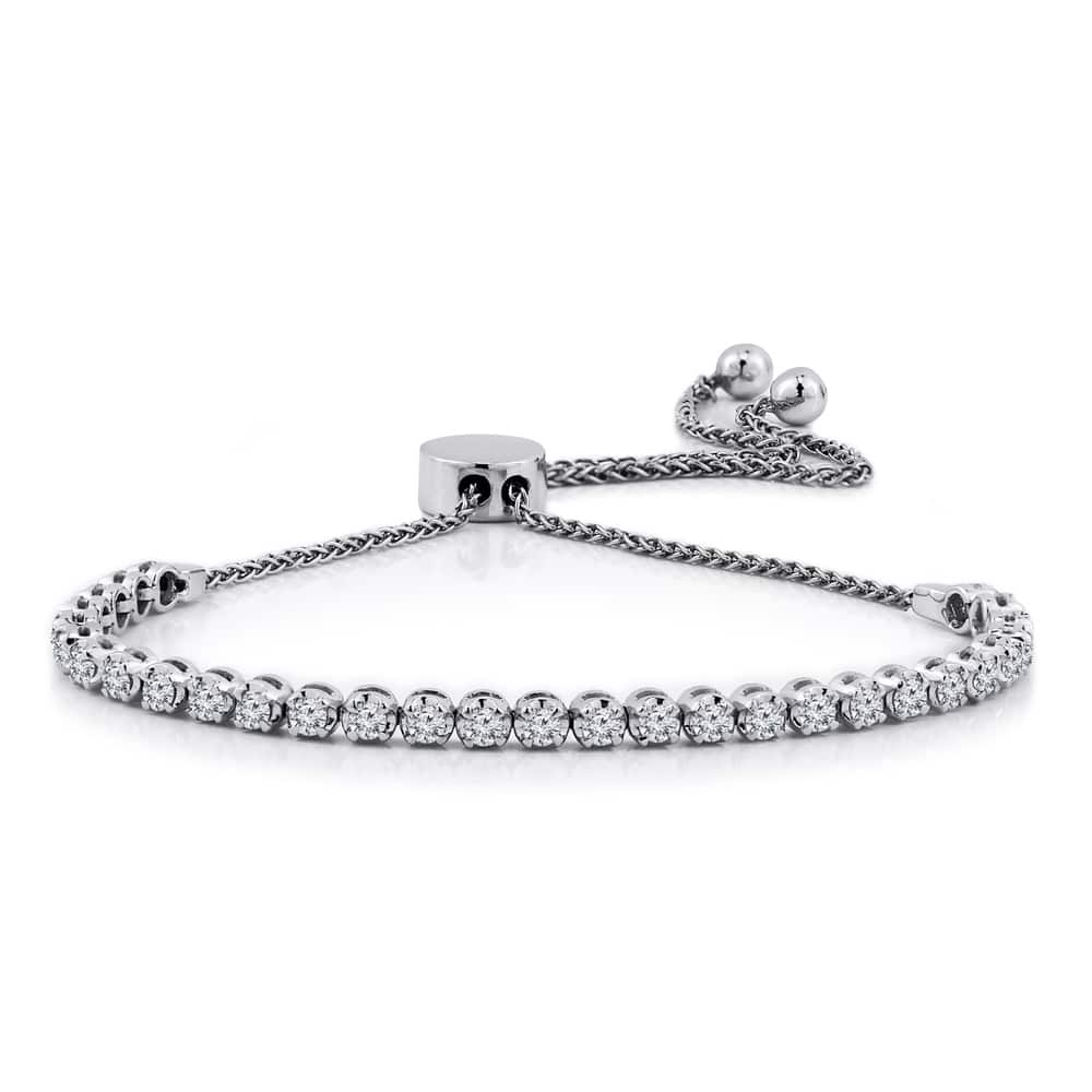 Auriya 1 carat TW Diamond Bolo Bracelet Adjustable 14k Gold