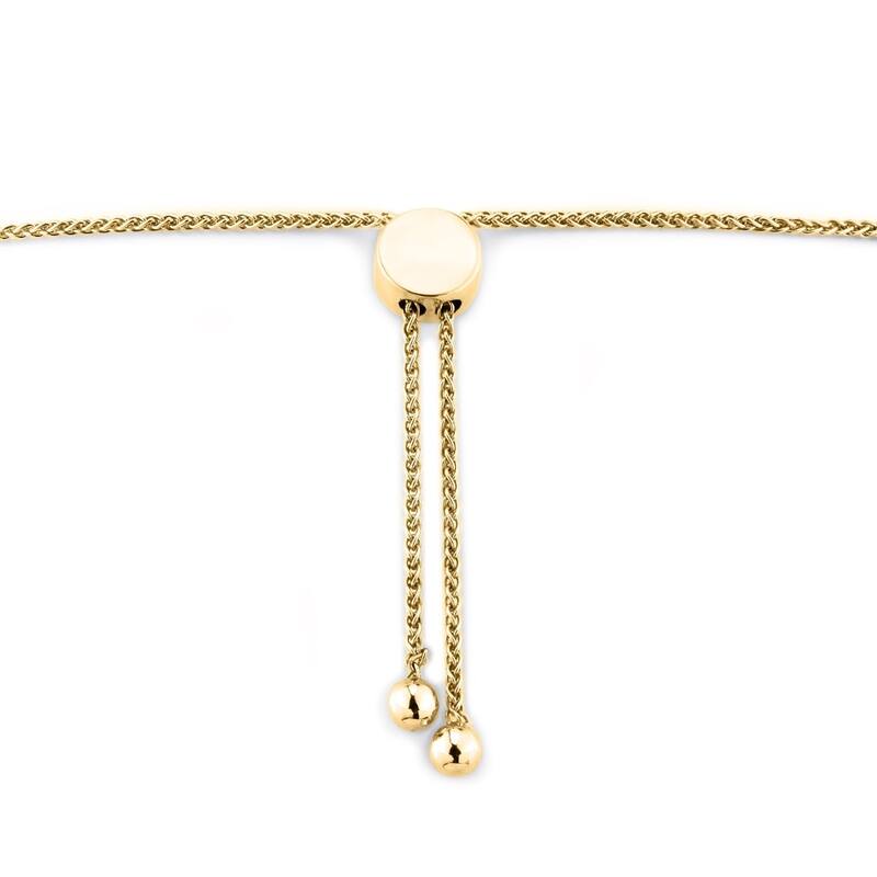 Auriya 1 carat TW Diamond Bolo Bracelet Adjustable 14k Gold