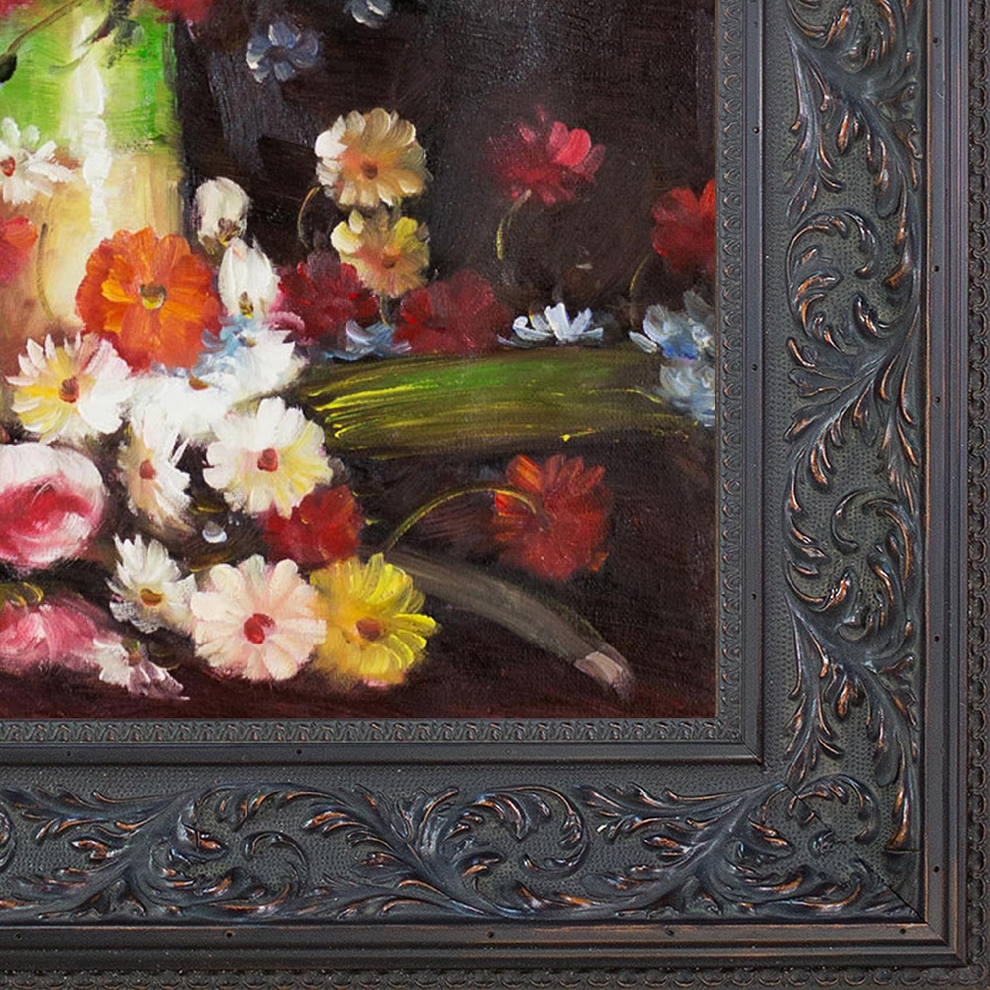 VASE WITH POPPIES DAISIES CORNFLOWERS PEONIES FLOWERS PAINTING BY VAN GOGH REPRO