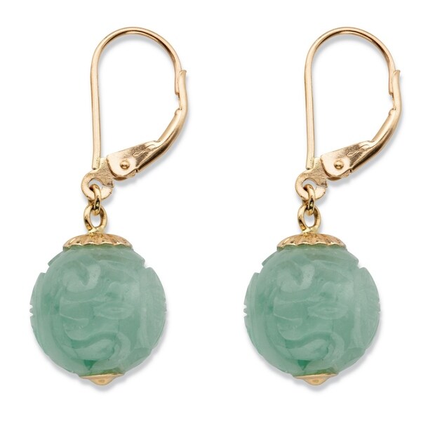 gold and jade earrings