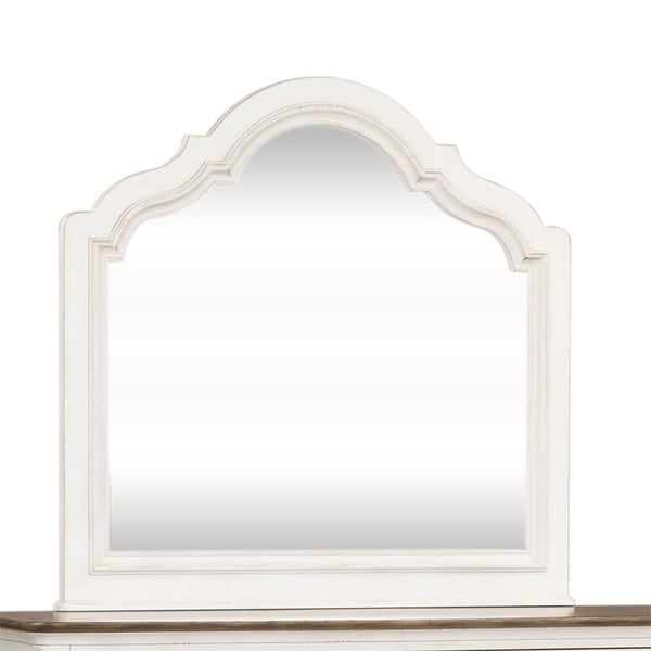 Parisian Marketplace White Paint Scalloped Mirror On Parisian Marketplace White Paint Scalloped Mirror