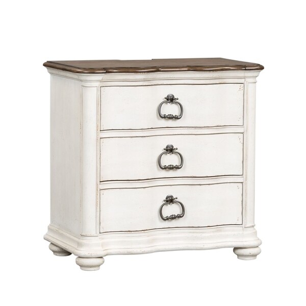 Parisian Marketplace Brownstone And White Paint 3 Drawer Night Parisian Marketplace Brownstone And White Paint 3 Drawer Night Stand