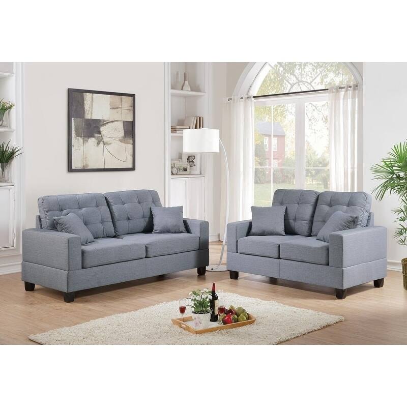 Pamela Polyfiber Sofa and Loveseat Set