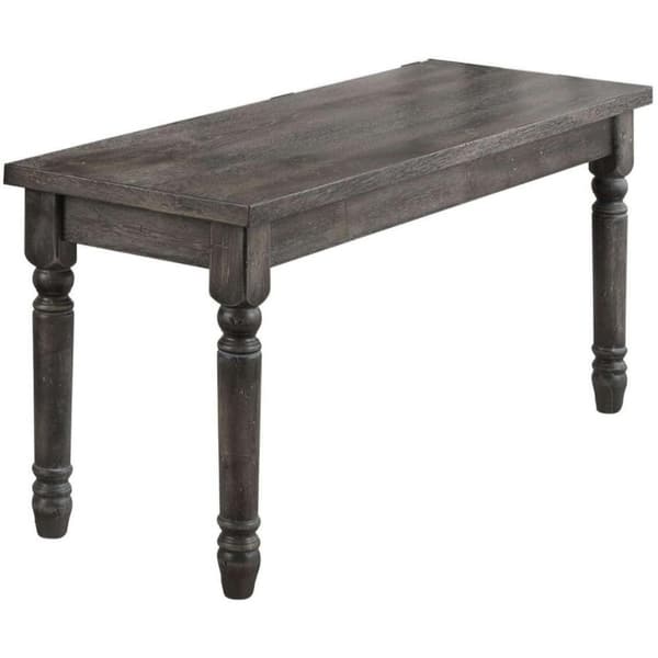 Shop Transitional Style Wood Bench With Turned Legs Gray On Sale Overstock 25681779
