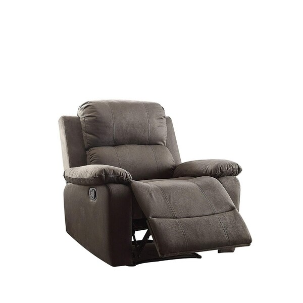 Contemporary Style Upholstered Recliner With Cushioned Armrests Contemporary Style Upholstered Recliner With Cushioned Armrests Charcoal Gray Free Shipping Today 25681793