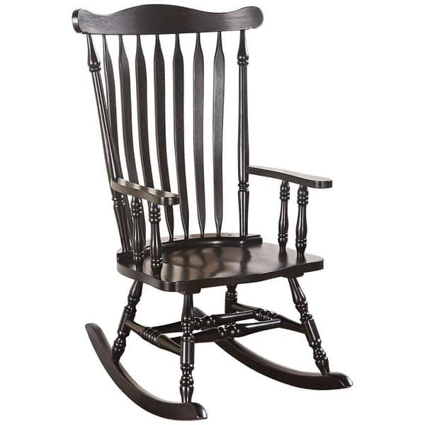 Shop Traditional Style Wooden Rocking Chair With Contoured Seat