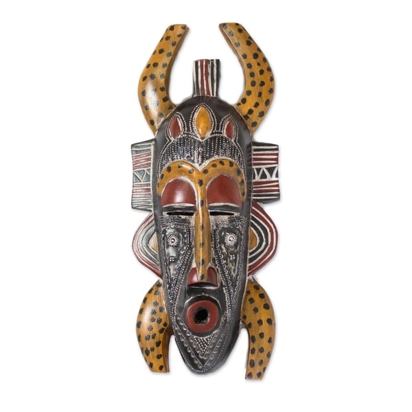 Handmade Senufo Legacy African Wood Mask (Ghana) - 6" x 15"