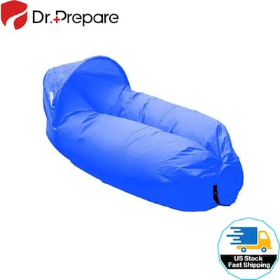 Inflatable Lounger Sofa Waterproof Portable Air with Detachable Sunshade Beach