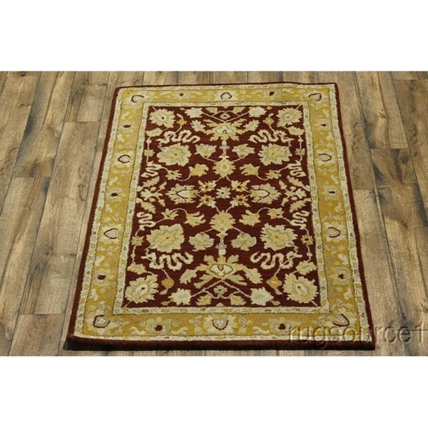 Hand Made Oushak Agra Traditional Oriental Floral Area Rug - 6'2" x 4'2"
