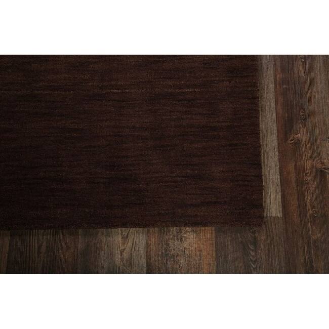 Gabbeh Indian Solid Area Rug Oriental Handmade Wool - 6'6" x 9'9"