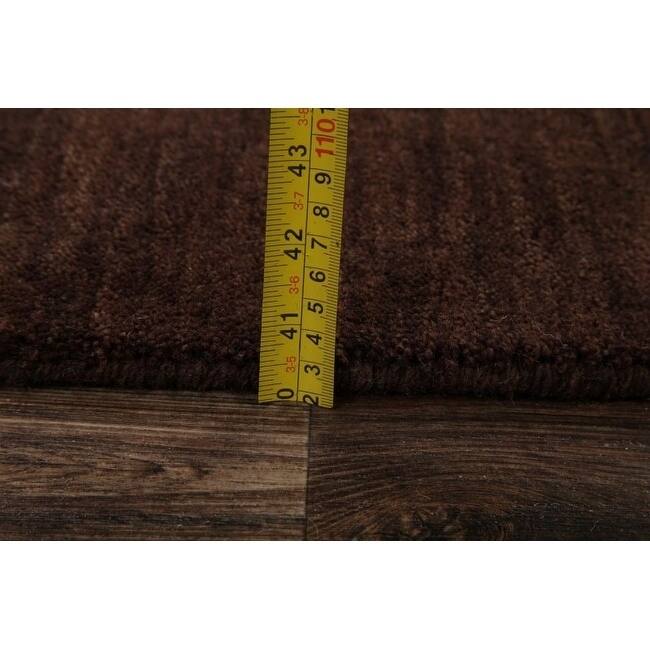 Gabbeh Indian Solid Area Rug Oriental Handmade Wool - 6'6" x 9'9"