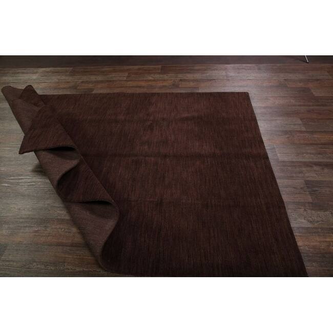 Gabbeh Indian Solid Area Rug Oriental Handmade Wool - 6'6" x 9'9"