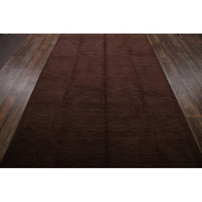 Gabbeh Indian Solid Area Rug Oriental Handmade Wool - 6'6" x 9'9"