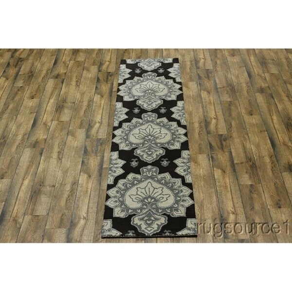 Oushak Hand Tufted Agra Traditional Oriental Rug Beige - 9'9" x 2'6" runner